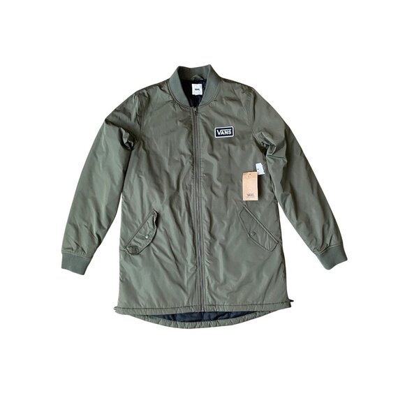 Vans women's long line bomber jacket NEW WITH TAGS - Picture 4 of 6